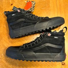 - Brand New Without Box - As Seen In Pictures - Men’s Size 8.5 (10w), And 10.5 Available Vans Shoes Men, Vans Black, Sk8 Hi, Guy Pictures, Mens Vans, Shoes Men, Vans Shoes, Mens Shoes Sneakers, Vans Sneaker