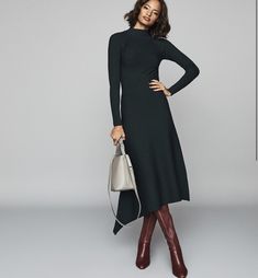 Autumn Workwear, Trendy Fashion Outfits, Modern Fashion, Chic Outfits, Knit Dress, Work Outfit