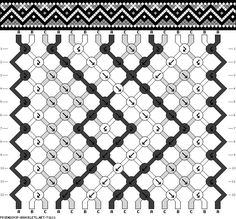 the pattern is shown in black and white