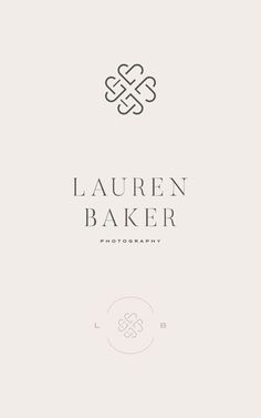 the logo for lauren baker photography, which is featured in an article on how to use it