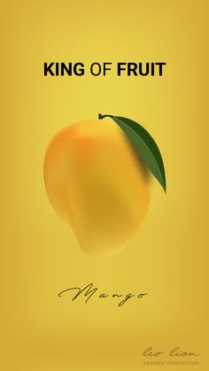 the king of fruit poster has an orange on it