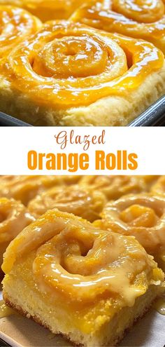 Easy Dessert Recipes: Glazed Orange Rolls Homemade Orange Rolls Easy, Alabama Orange Rolls Recipe, Recipes With Oranges Desserts, Sweet Orange Rolls, Orange Recipes Savory, Overnight Orange Rolls, Lemon Curd Rolls, Alabama Orange Rolls