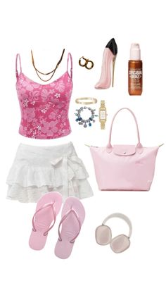 Summer Girly Outfits, Napa Outfit, Gyaru Clothes, Danganronpa Oc, Va Beach, Beach Clothes, Dress To Impress Outfits, Legally Blonde