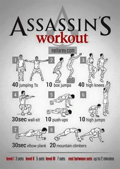 the workout poster shows how to do an exercise