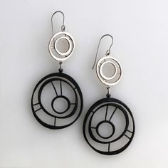 Silver Earrings - A beautiful, dramatic addition to the Goddess earring family. The #10 is a gorgeous multi-drop dangle with a combination of oxidized and bright finished sterling silver. Surgical steel ear wires. Goddess Earring, Artful Home, The Goddess, Ear Wires, Precious Metals, Silver Earrings, The 10, Original Art, Jewelry Earrings