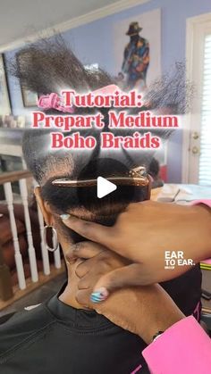 Brittany | Traveling Hair Stylist on Instagram: "Tutorial:  Prepart Medium Boho Braids ❗️✨️Traveling Stylist Serving All States. Call or text 301-485-9298  your next appointment.Follow To See More Tutorials.  Save and Try For Later. 

Subscribe Monthly For $19.99 to see extended tutorials- Over 140 tutorials on various styles. Mentorship Included. 

💥Extended Tutorials In Subscriptions Only💥Reasons To Pre-Part Knotless Braids:

✨️Efficiency and Speed: Pre-parting allows the stylist to work more quickly and efficiently. Once the sections are pre-parted, the actual braiding process can proceed smoothly without interruptions to create new parts.

✨️Consistency and Precision: Pre-parting ensures that each section is even and uniform. This leads to a more polished and professional look, as th