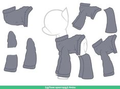 the paper doll is showing how to make it's own hat and mittens