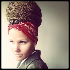 The initial time investment can be frustrating but when you leap up from that chair you can get dozens of styles for the price of one Wrapping your scarf around your head like a turban is one chic i .. Details of Scarf Hairstyles With Box Braids 20+ Fashion Style, click this link: view details Box Braids Bun, Invisible Braids, Braids Bun, Poetic Justice Braids, Senegalese Twists, Tree Braids, Yarn Braids, Jumbo Box Braids, Long Box Braids