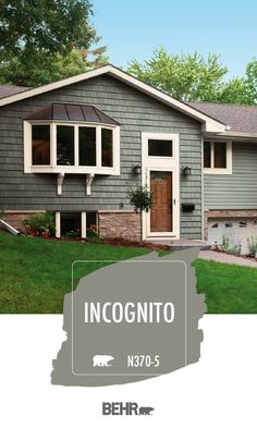 a gray house with the words incognito n70 - 5 on it