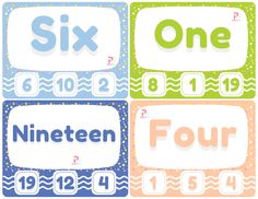 Number Words Clip Cards Printable Free