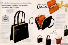 Handbags Vintage, Handbags And Purses, Vintage Life, 1940s Fashion, Purses Designer, Coach Swagger Bag