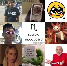 multiple pictures of people with funny faces and words in the middle one has an emoticive expression on his face