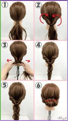 Hair Style Korea, Kawaii Hairstyles, Hair Arrange, Hair Tutorials Easy, Hair Stylies, Work Hairstyles, Hair Up Styles