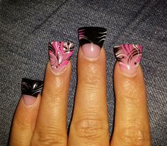 Flared french Nail design Flared Nail Designs, Duck Bill Nails, Famous Nails, Nails Duck, Trashy 2000s, Acrylic French