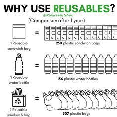 an info sheet describing how to use reusables and what they are used for