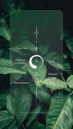 an image of the moon and its phases in green leaves with text that reads, good luck creates your inner world