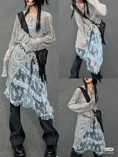 일본 패션, Grunge Goth, Soft Grunge, Harajuku Fashion, Visual Kei, Lookbook Outfits, Look Cool, Fashion Sense