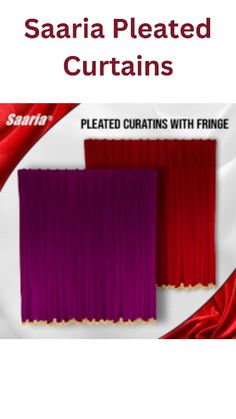 the fabric is red, purple and white with gold trimmings on each side