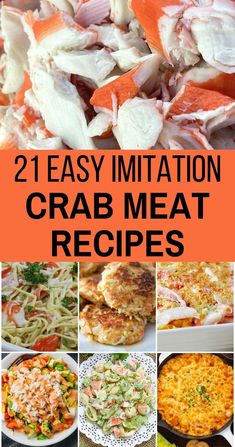 21 easy imitatioon crab meat recipes Crab Pasta Recipes, Crab Rangoons, Seafood Dish Recipes