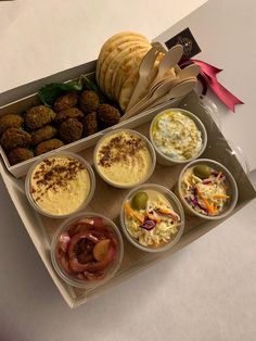 a box filled with different types of food