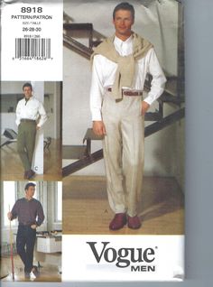 Uncut vintage vogue sewing pattern 8918 Men's Pants. Size 26-28-30 39-42-44 FF  Uncut FF Vintage Vogue Sewing Patterns, Pants Sewing, Pants Sewing Pattern, Vogue Sewing, Vogue Sewing Patterns, Vintage Vogue, Carbon Footprint, Men's Pants, Pittsburgh