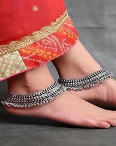 Silver Ghungroo anklets oxidized Indian oxidised jewelry, oxidised anklets, German silver anklet, ghungaroo Indian ethnic anklets, antique Indian jewelry adds a natural charm to whichever outfit we pair it with. The anklets are asserting the fact that delicate does not have to be boring. Express your fun and frolic side with these chirpy ghungroo anklets and make noise wherever you go! These ghungaroo anklets will add charm to your overall outfit, thus compliments will overflow. Details Handmade Antique Anklets Indian, Festive Silver Anklets With Oxidized Finish, Festive Silver Oxidized Anklets, Traditional Oxidized Anklets For Wedding, Traditional Silver Anklets For Wedding, Traditional Oxidized Wedding Anklets, Traditional Wedding Anklets With Oxidized Finish, Traditional Wedding Anklets In Silver, Festive Oxidized Finish Anklets