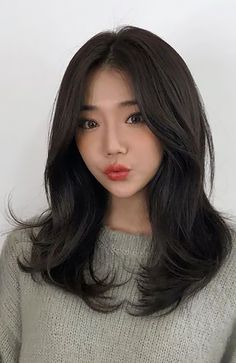 Korean Long Hair, Bangs With Medium Hair, Girl Haircuts, Long Layered Hair, Short Hair With Bangs