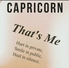 a book with the title capricorn that's me written in black ink