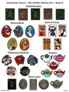 disney resort - hidden mickey pins and badges