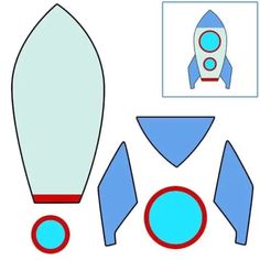 an image of a paper model of a rocket ship