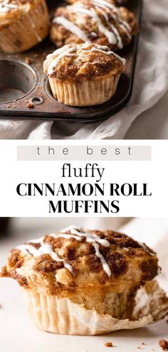 the best fluffy cinnamon roll muffins ever