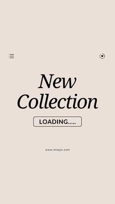 the new collection loading page is shown