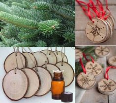 25+ easy homemade essential oil gifts for Christmas- includes bath bombs, soaps, scrubs, perfume, ornaments, mugs, diffuser necklaces, and more! Homemade Diffuser, One Essential Community, Diy Nature, Wood Slice Ornaments, Essential Oil Accessories, Essential Oils Gifts, Aromatherapy Gifts, Oil Gifts