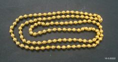 22kt gold chain necklace gold beads chain from rajasthan india. great handmade design, good for jewelry collection. Note - Please check pictures carefully for more details. Length - 60 cm(23.6 inches) we can adjust the length. width max - 4 mm weight - 16.800 grams Material - 22kt yellow gold (916 marked). RJ. Gold Mala, Gold Temple Necklace With Round Beads, Festive Gold Long Mala Necklace, Festive Long Gold Mala Necklace, Gold Beaded Necklaces With Latkans For Festivals, Gold Mala With Round Beads For Festivals, Gold Temple Jewelry Mala With Round Beads, Gold Beaded Necklaces For Formal Festive Occasions, Gold Beaded Necklace For Formal Festive Occasions