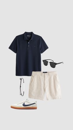 Zara Summer Outfits, Summer Shuffles, Korean Street Fashion Men, Polo Outfit, Mens Shorts Outfits, European Outfit