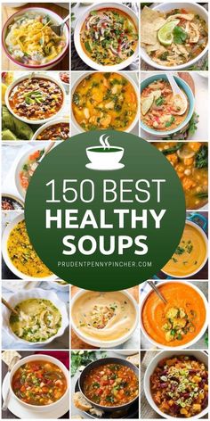 150 Best Healthy Soup Recipes #Soups #SoupRecipes #HealthyRecipes #HealthyEating #Dinner #DinnerRecipes Best Healthy Soup, Vegetable Soup Healthy, Healthy Soups, Easy Soups, Easy Soup Recipes, Healthy Vegetables, Healthy Soup Recipes, Healthy Soup, Clean Eating Snacks