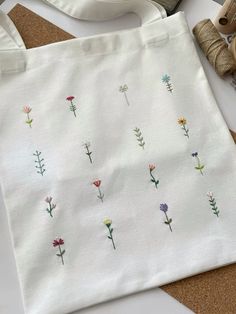 Tote bag with hand embroidery 🫶🏻 Hand Embroidery Kit