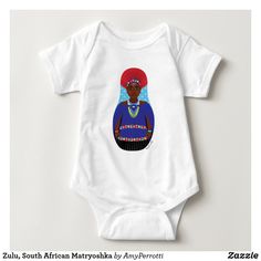 Zulu, South African Matryoshka Baby Bodysuit, Baby Onesies, Created By, Clothes