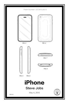 an apple phone is shown in this drawing