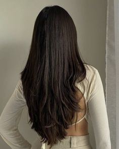 Thick Straight Hair With Layers, V Cut Hair, V Hair, Haircut 2024, Tutorial Ideas, Hair Trim