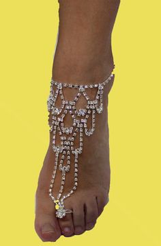 Visit Our Store  or take a look of Our Collections!!! New Item, Great Gift for any occasion and ready to be shipped from U.S.!!! 2 bracelets included Features •Enhance the beauty of your feet Wedding Anklets With Rhinestones And Crystal, Adjustable Crystal Anklets For Wedding, Wedding Silver Crystal Anklets, Elegant Crystal Anklets With Adjustable Fit, Adjustable Crystal Anklets In Elegant Style, Rhinestone Toe Ring Anklet For Party, Elegant Party Anklets With Bling, Elegant Bling Anklets For Party, Elegant Silver Anklets With Bling