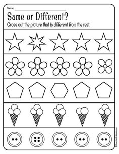 a printable worksheet with different shapes and numbers