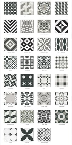 an image of different patterns in black and white