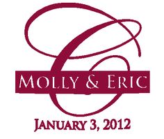 the logo for moly and eric's wedding