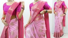 Pattu Saree Draping, Saree Draping Tutorial, Banarasi Silk Saree, Easy Steps, Easy Step