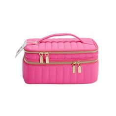 Portable Pink Cosmetic Bag For School, Pink Cosmetic Bag With Zipper For Storage, Makeup Trolley, Versatile Pink Cosmetic Bag With Zipper Closure, Pink Storage Case With Zipper Closure, Versatile Pink Cosmetic Bag For On-the-go, Makeup Train Case, Makeup Training, Mirror Sign