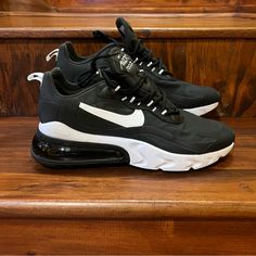 New Without Box Additional Questions Please Ask Black White Sneakers, Nike Air Max 270 React, Air Max 270 React, 270 React, Shoes Nike Air, White Shoes Sneakers, Black And White Sneakers, Nike Air Max 270, Air Max 270