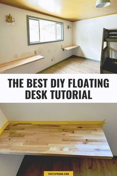 the best diy floating desk for any room in your home is easy and cheap