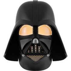 a darth vader mask with glowing eyes