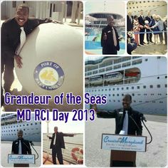 a collage of photos with the words grandeur of the seas md rcl day 2013